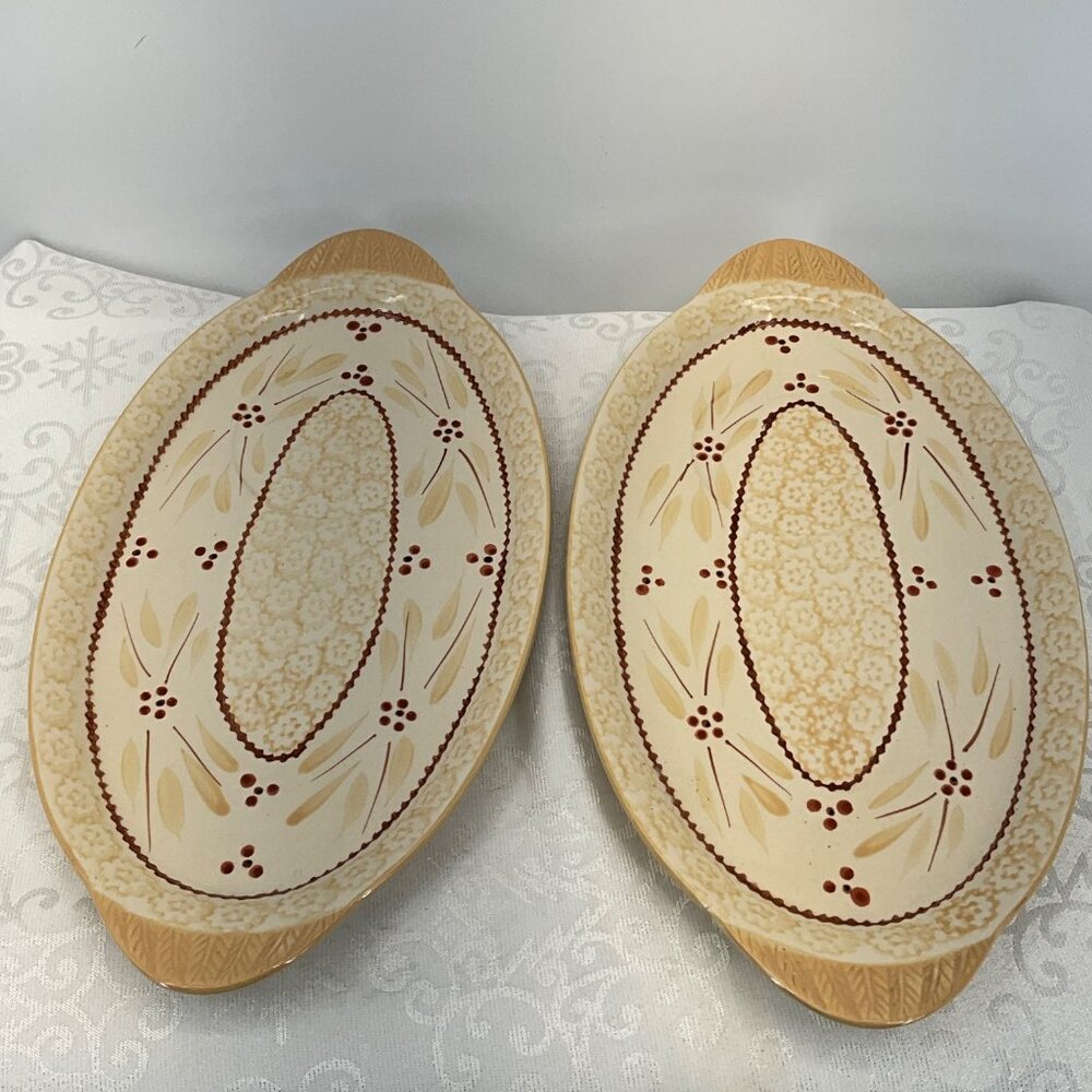 Temptations Old‎ World Decorative Oval Plate Set Of 2